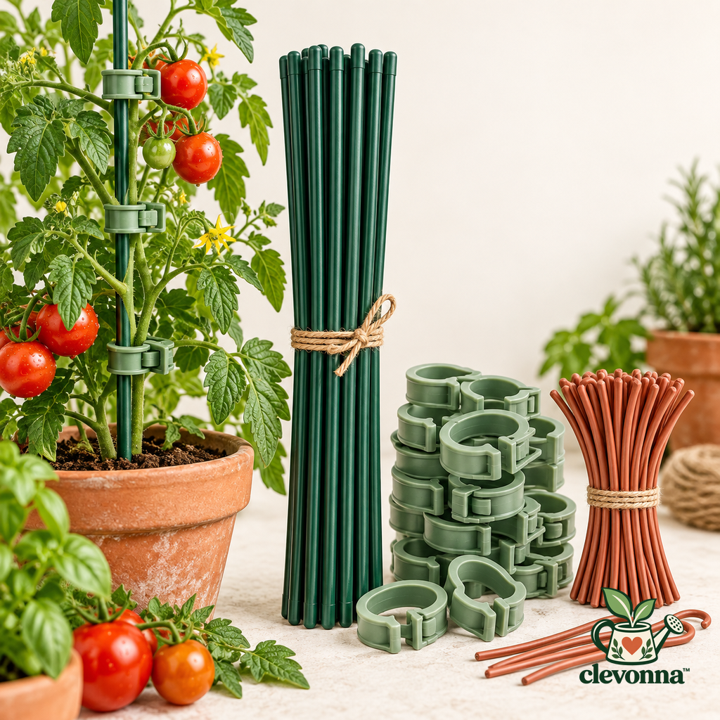 clevonna™ Plant Support Stakes & Clips Set main image